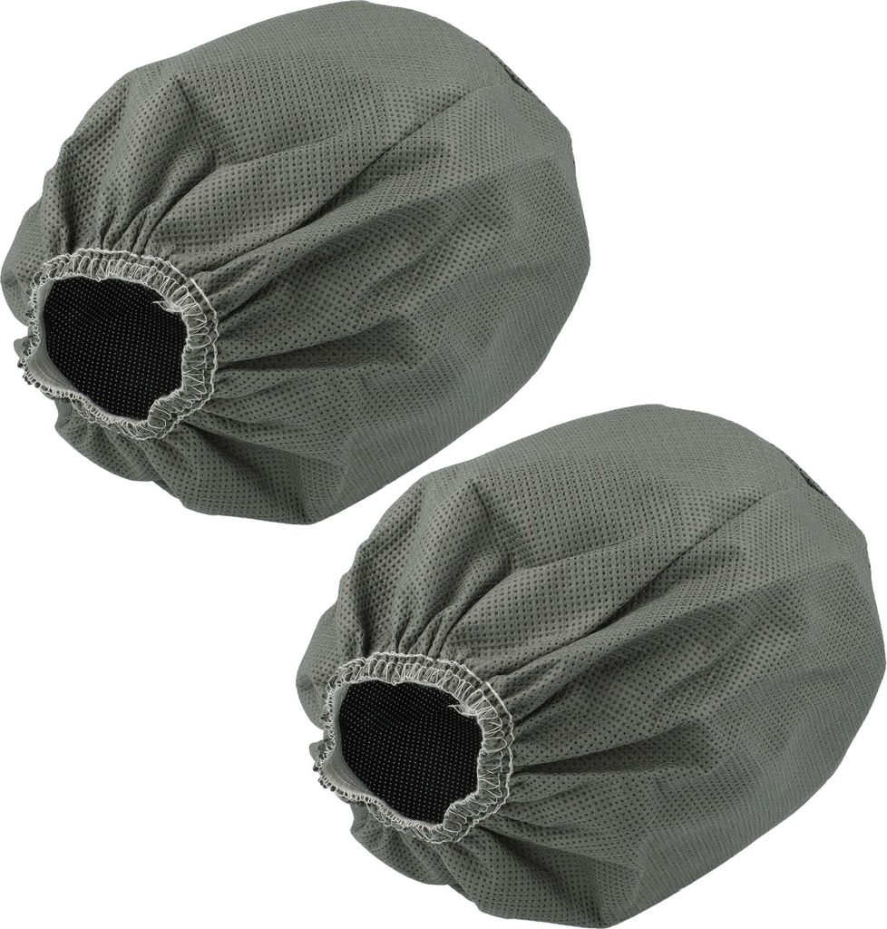 vhbw 2x Textilfilter Ersatz für Bosch 2609256F41, für Industriestaubsauger, Nass-/Trockensauger - Stoffbeutel, Abwaschbar Grau