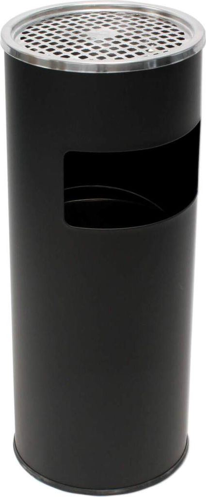 Stand Aschenbecher mit Mülleimer 2 in 1 schwarz 60 cm
