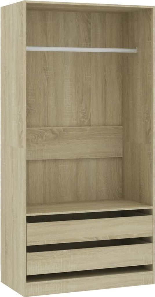 Kleiderschrank Sonoma-Eiche 100x50x200 cm Holzwerkstoff