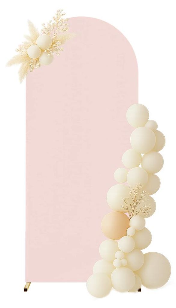 Bezug für Ballonbogen – Metallgestell Fotowand 80x180 cm – Rosa