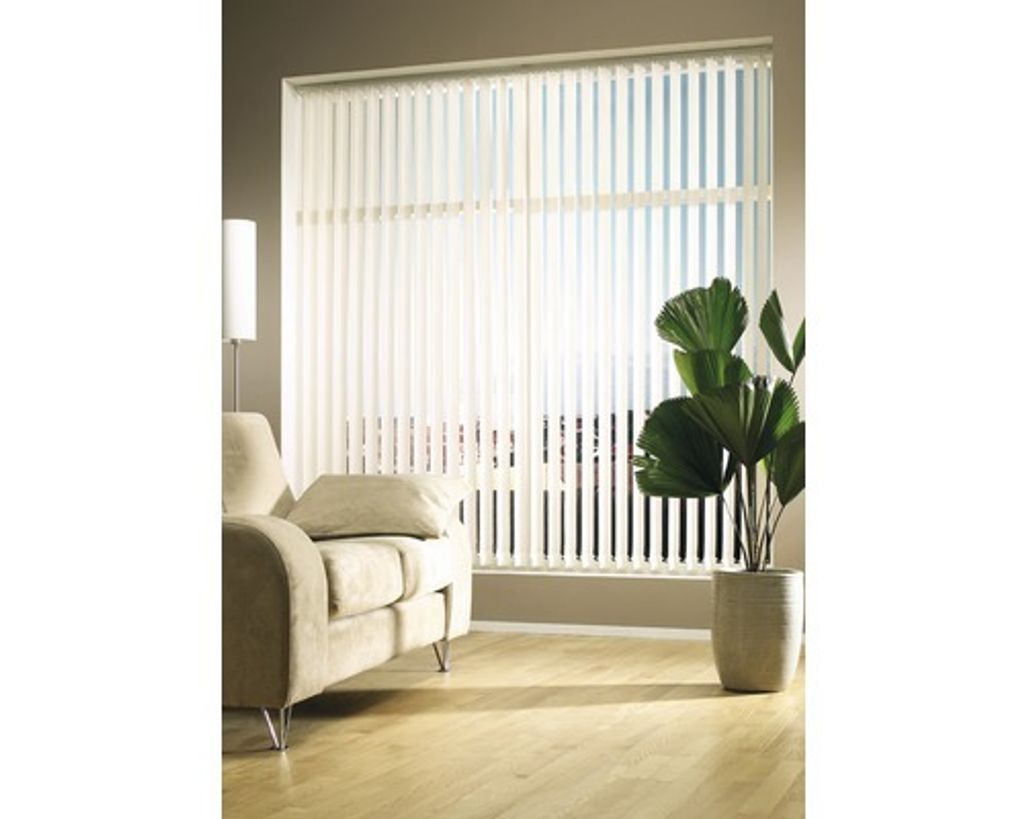 SOLUNA Lamellenvorhang Komplettset weiß 100x260 cm