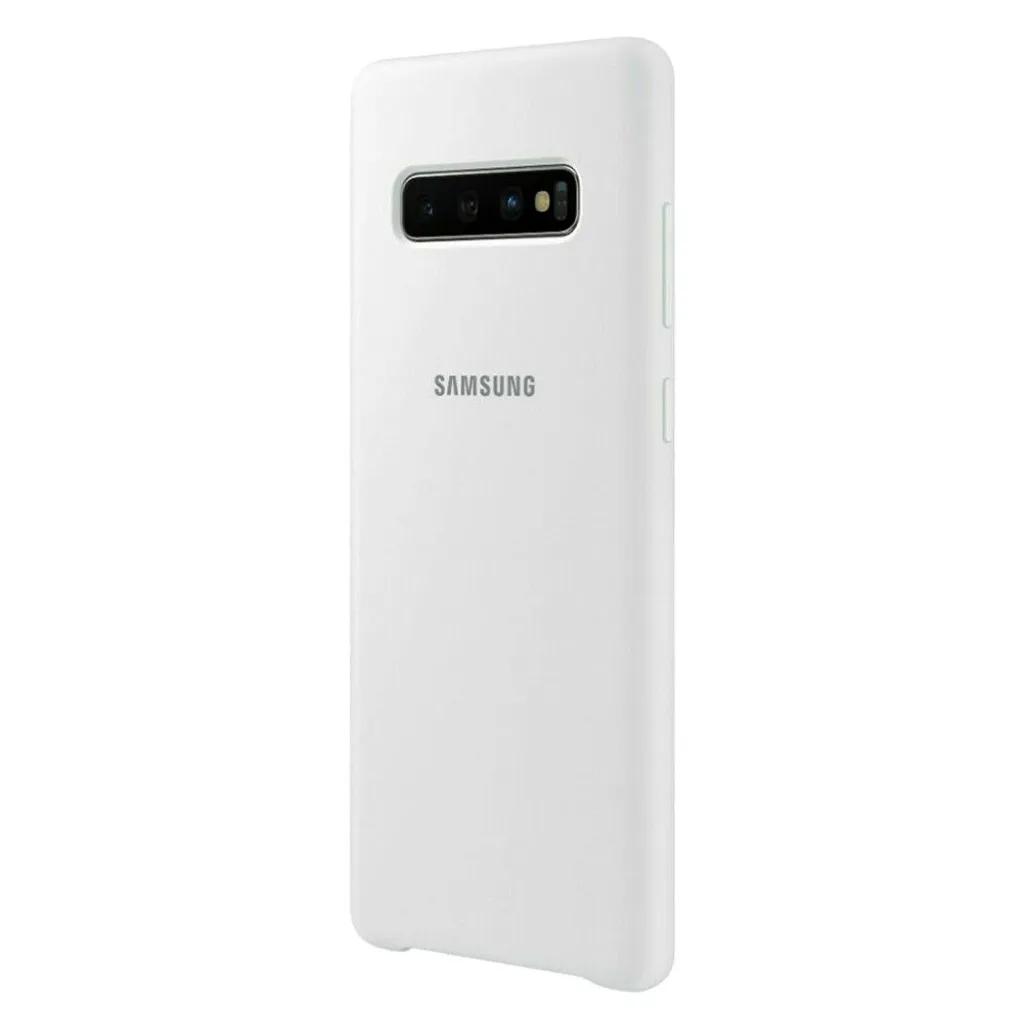 Coque Samsung S10+ Silicone Blanc EF-PG975TW Ultra Fine et Anti-Chocs