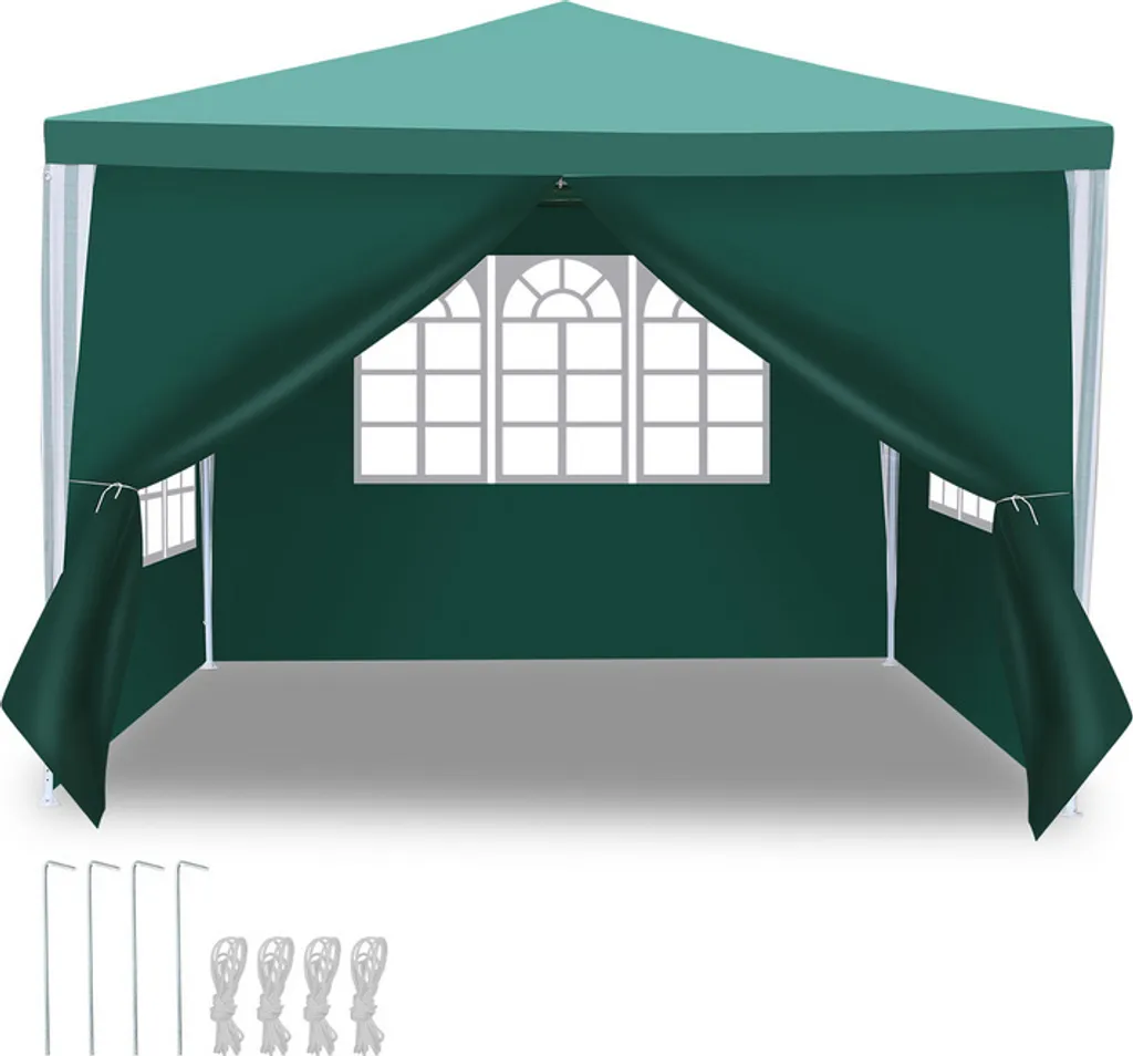 Tenda da Campeggio TolleTour Gazebo Impermeabile 3x3 Tubi Acciaio