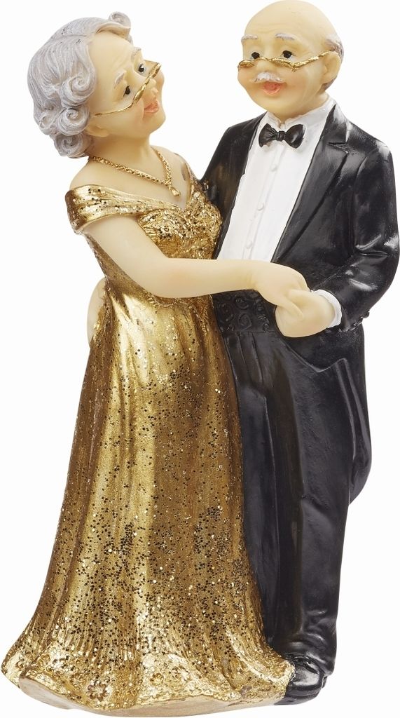 Figur Goldpaar Brautpaar Goldene Hochzeit
