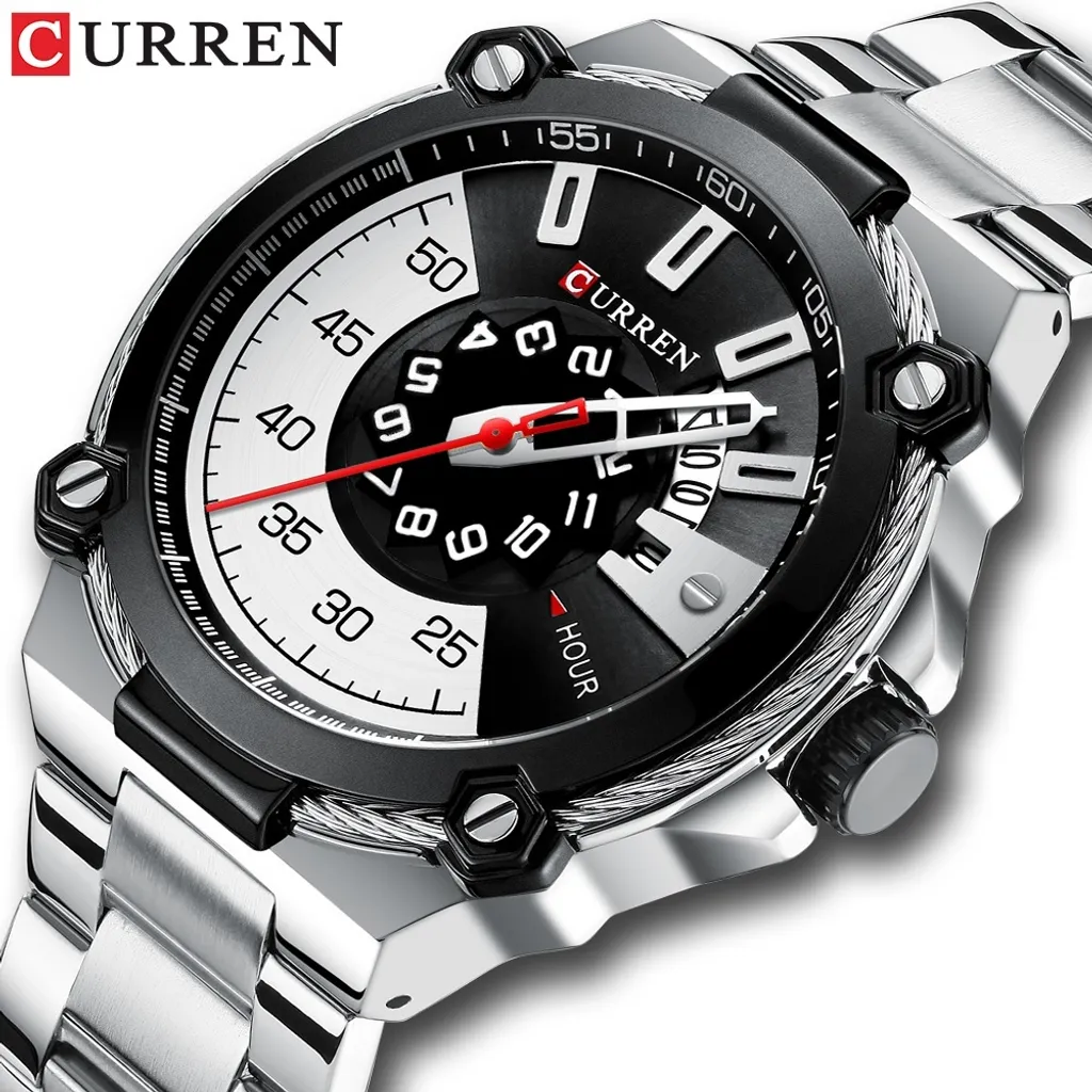Cronografo Militare CURREN Cody Nero Oro KP14380: Grinta e Precisione - 7