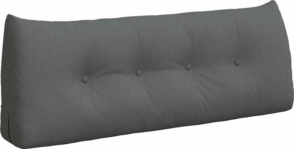 vidaXL Rücken Kissen Dunkelgrau 120 x 24 x 50 cm Stoff