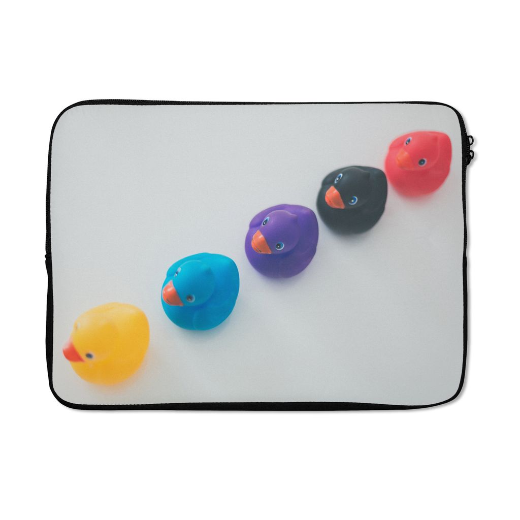 MuchoWow Laptop Hülle 14 ZollGummi-Enten - Weiß Laptoptasche - Laptoptasche - Stoßsicher - Schutzhaube