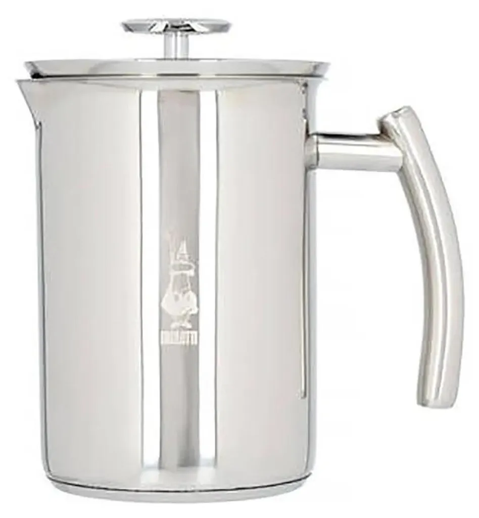 Émulsionneur à Lait Manuel Bialetti Steel 330ml pour Mousse Onctueuse