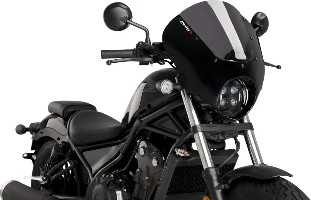 Réduire le Vent sur HONDA CMX 500 REBEL avec Bulle PUIG 21102F Noir