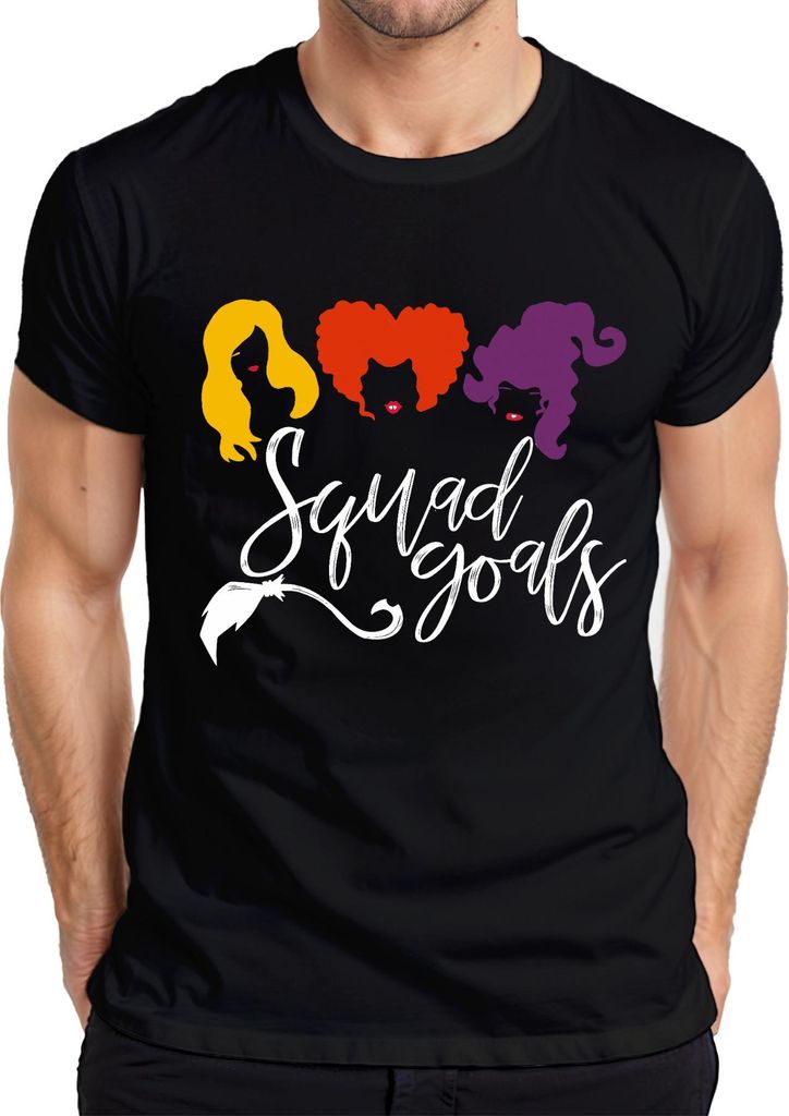 Squad goals Hexen Halloween Geschenk Freundinnen Motto Party Herren T-Shirt, Schwarz, 3XL