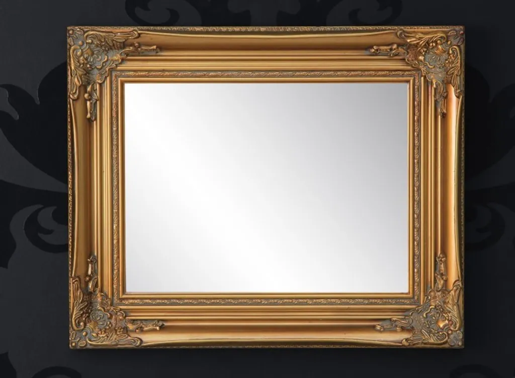 Specchiera Barocca Fatta a Mano Oro 55x45 cm - Alta Qualità Oro Antico