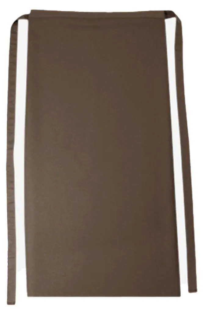 Tablier de bistrot long 80cm pour serveur coloris bleu-vert ajustable