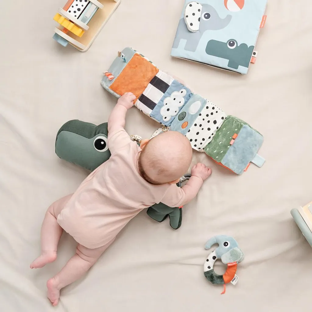 Cube Sensoriel Dépliable Multicolore avec Miroir et Textures Variées - 16