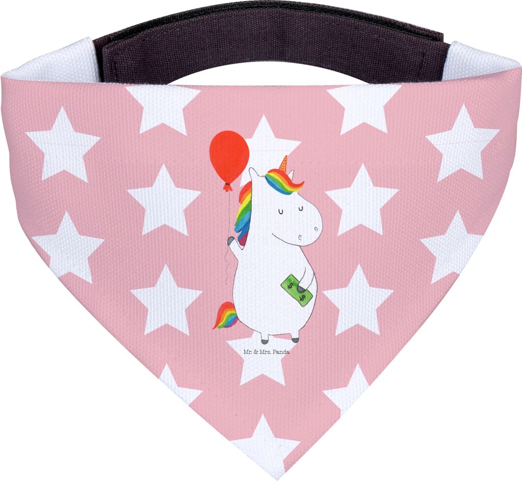Mr. & Mrs. Panda Halstuch Für Hunde Einhorn Luftballon - Rot Pastell - Geschenk, Einhörner, Unicorn, Hundeschal, Geld, Hundehalstuch, Tuch, Freud...