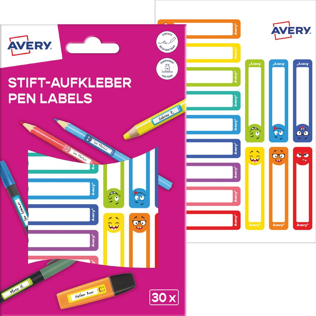 Avery RESMI30S, Etiketten zur Kennzeichnung von Stiften, Produktbild 