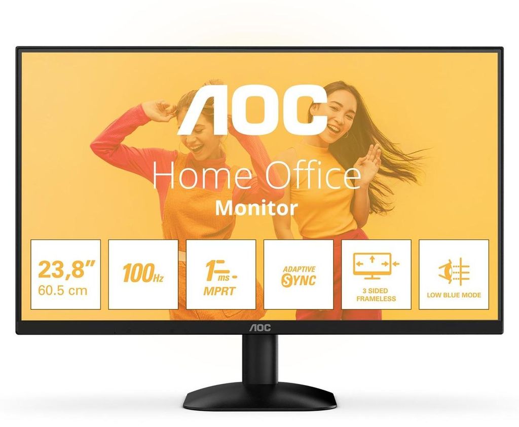 AOC 24B35HM2 24" VA FHD 100Hz Schwarz Produktbild 