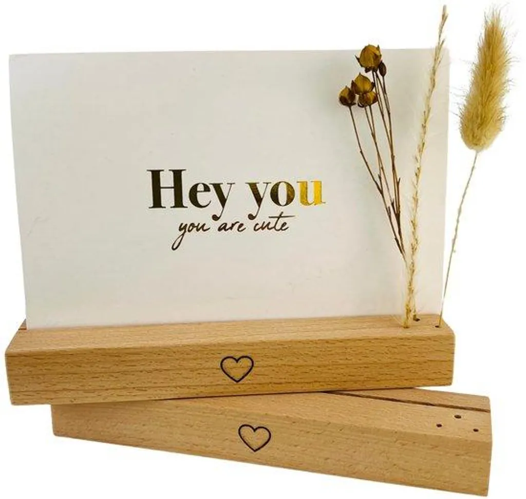 Support photo en bois noir : lot de 2 socles design pour décoration