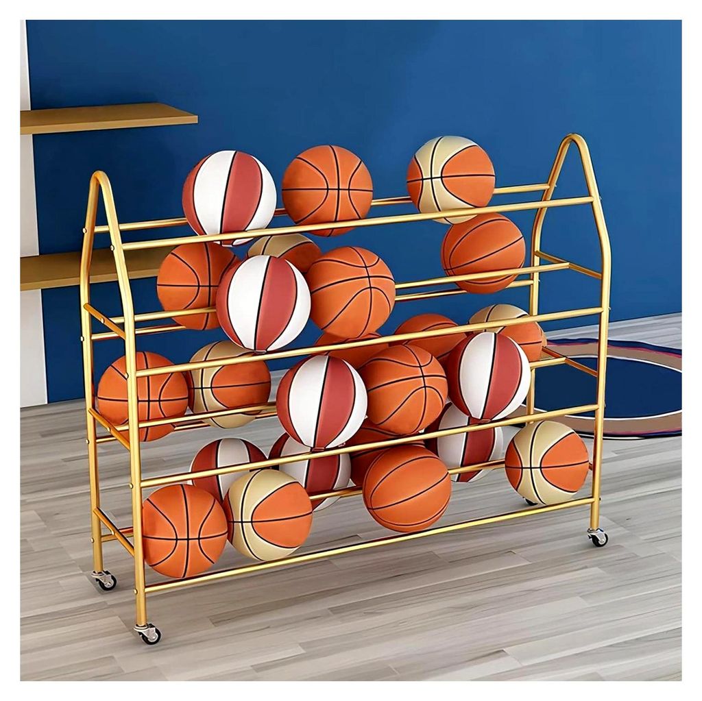 Scaffale metallico a 4 piani per attrezzature sportive, Immagine del prodotto 