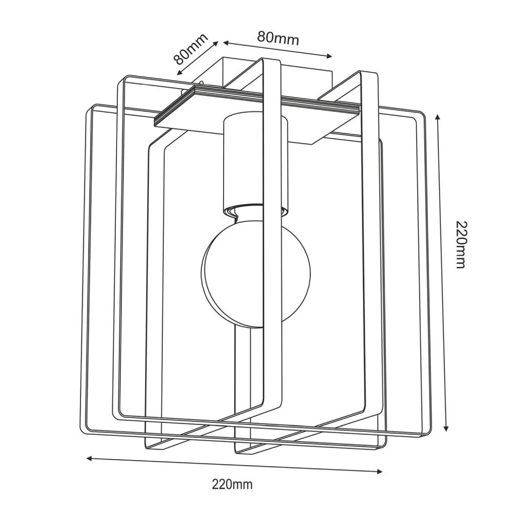 Plafonnier compact noir E27 bois pour petits espaces et plafonds bas