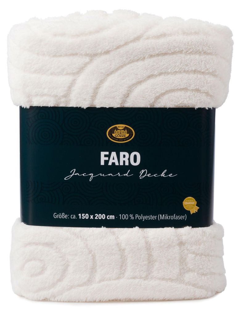 GÖZZE Jacquard Decke Faro kuschelige Mikrofaser-Wohndecke Produktbild 