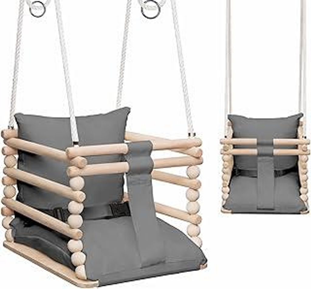 MAMOI Babyschaukel 3in1 mit Sicherheitsgurt – Kinderschaukel für 6–36 Monate, max. 20 kg, Indoor