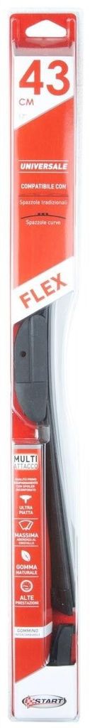 COLZANI Flat Wiperblade 43cm - 17", Scheibenwischerblatt, Schwarz, 430 mm, Sichtverpackung, 1 Stück(e)