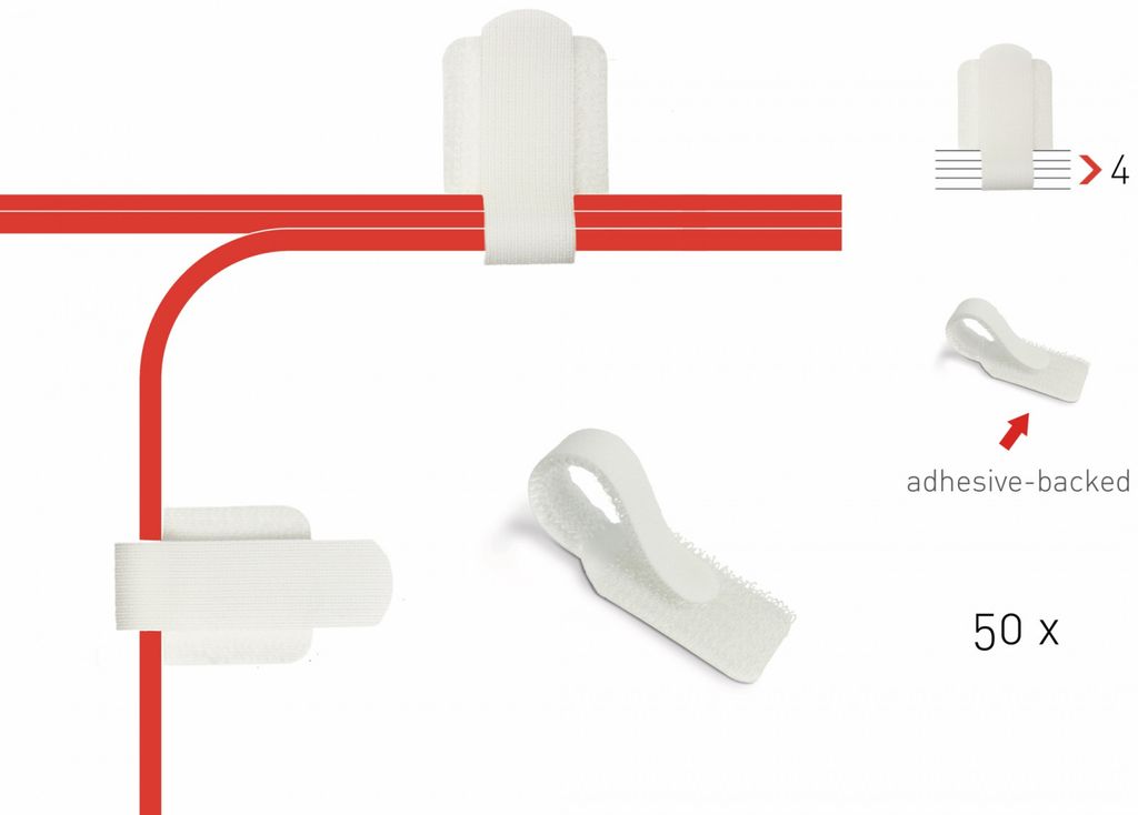 Label-the-cable WALL, Nylon, Polyester, Čierna, Biela, 33 Obrázok produktu 