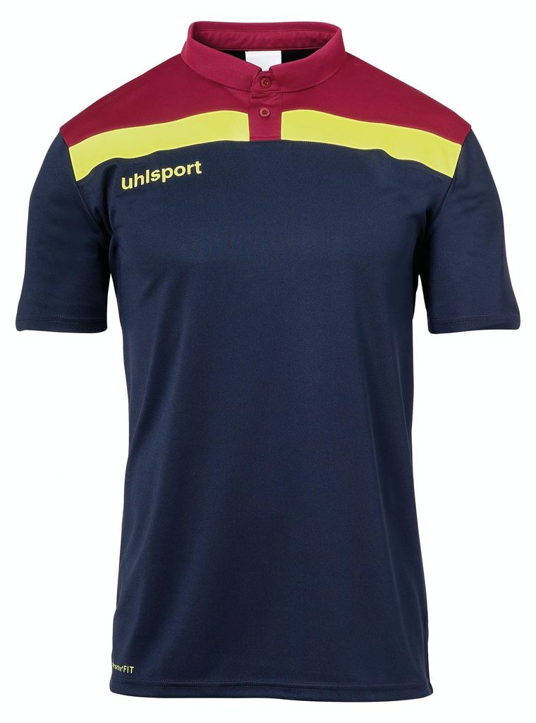 uhlsport Offense 23 Koszulka polo navy/bordeaux/fluo gelb Zdjęcie produktu 