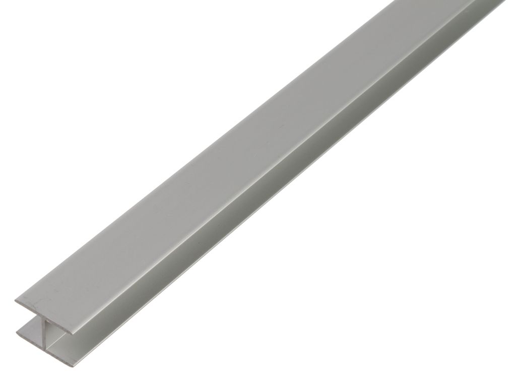 Alberts H-Profil | selbstklemmend | Aluminium, silberfarbig eloxiert | 1000 x 15,9 x 24 mm