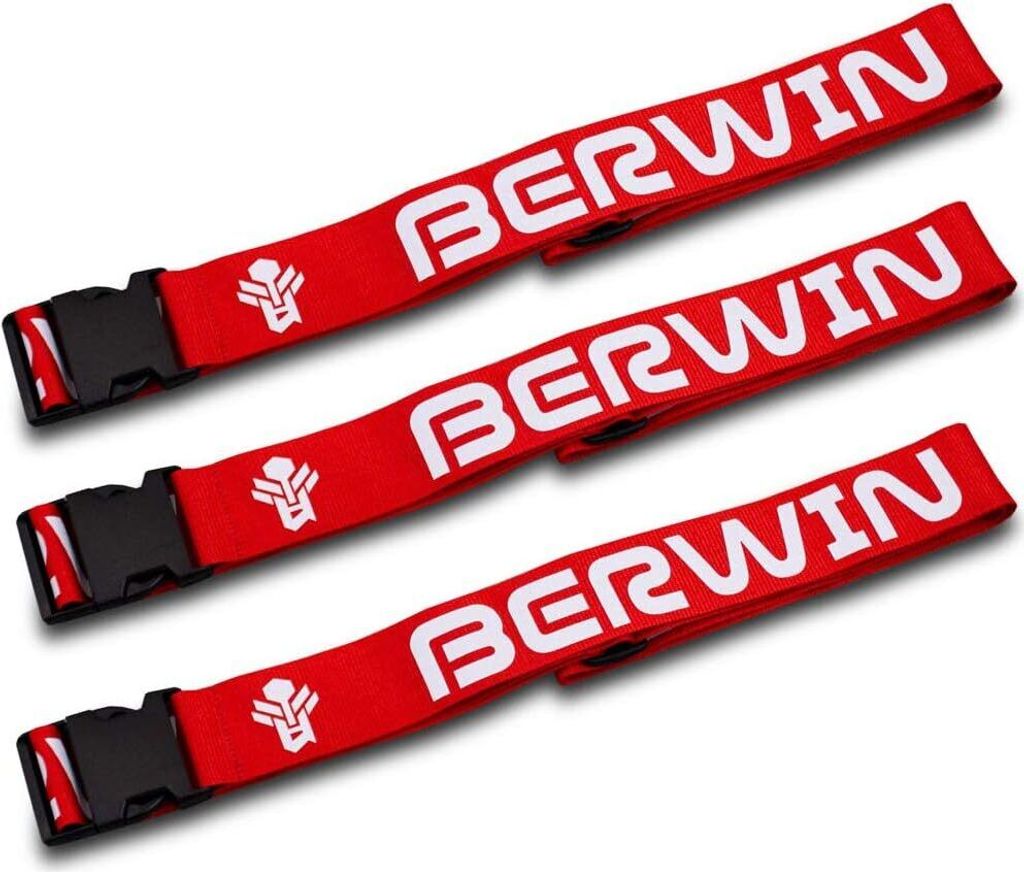 Berwin 3er Set Kofferband Rot MS-17169