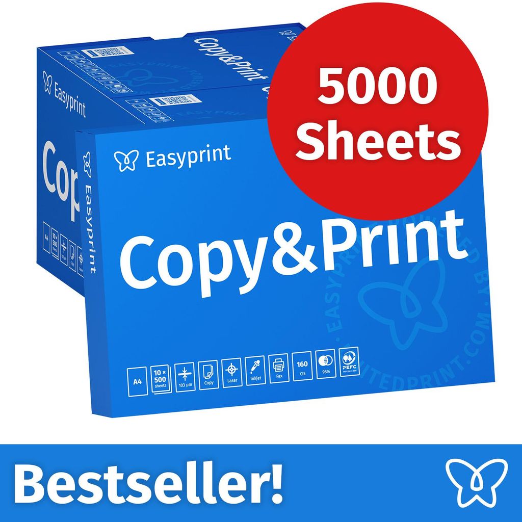 NIEUW: Easyprint Printerpapier Kopieerpapier 5000 Vel 10 x Productafbeelding 