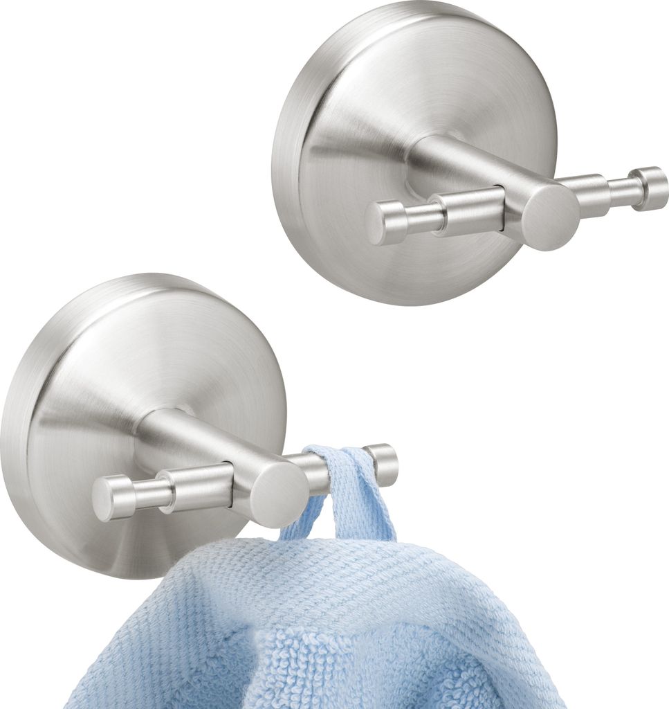 bremermann Bad-Serie PIAZZA - Handtuchhaken 2er Set, aus Edelstahl matt