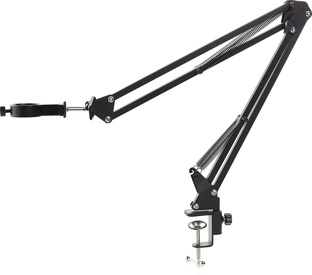 Bras de Microscope 50mm Fixation Bureau - Métal Noir Économique