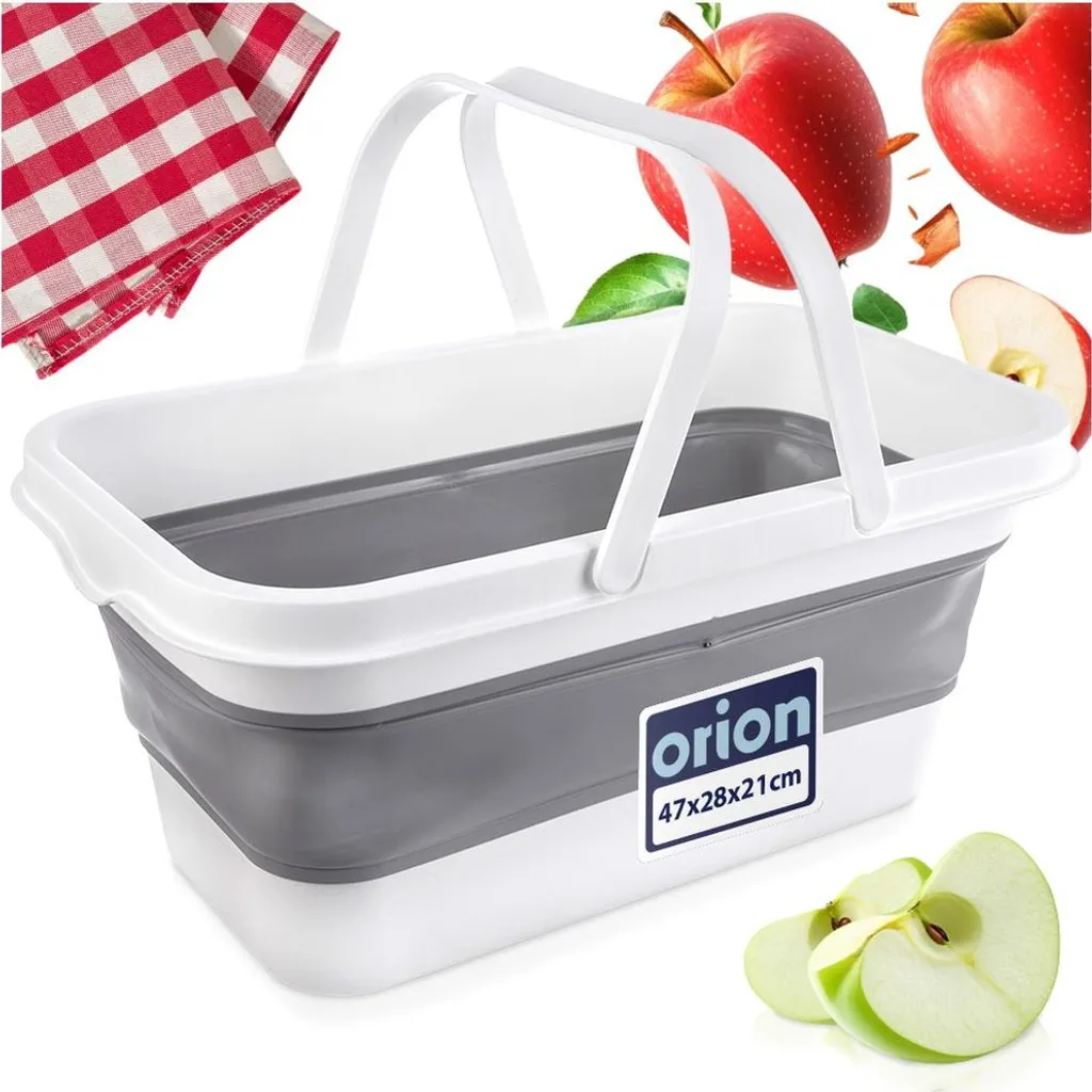 Bac à Linge Pliant Orion 28L - Corbeille à Linge Rétractable Pratique