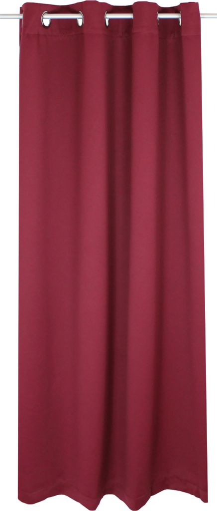 Verdunkelungsvorhang Ösen 140 x 175 cm Bordeaux Vorhang blickdicht Gardine abdunkelnd wärmeisolierend