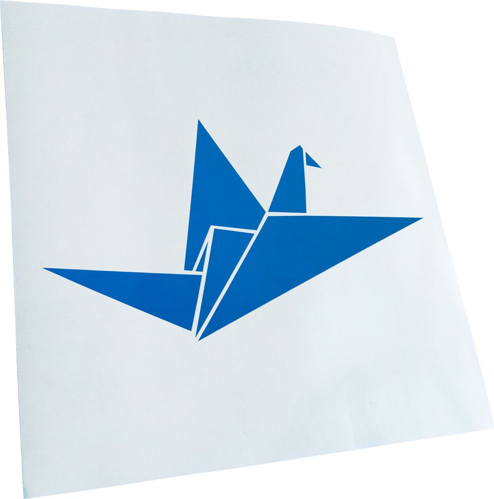 Kiwistar - Autoaufkleber - Papierfalten Kranich - Neonpink - 18,5x10cm - Aufkleber für Auto, Laptop, Fahrrad, LKW, Motorrad mehrfarbig JDM Decal R...