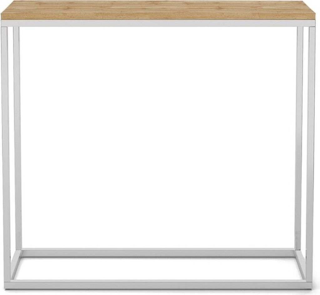 BETTSO Konsole für Flur elegante Schminktisch WELL 80cm Wotan mit Verchromtbeinen