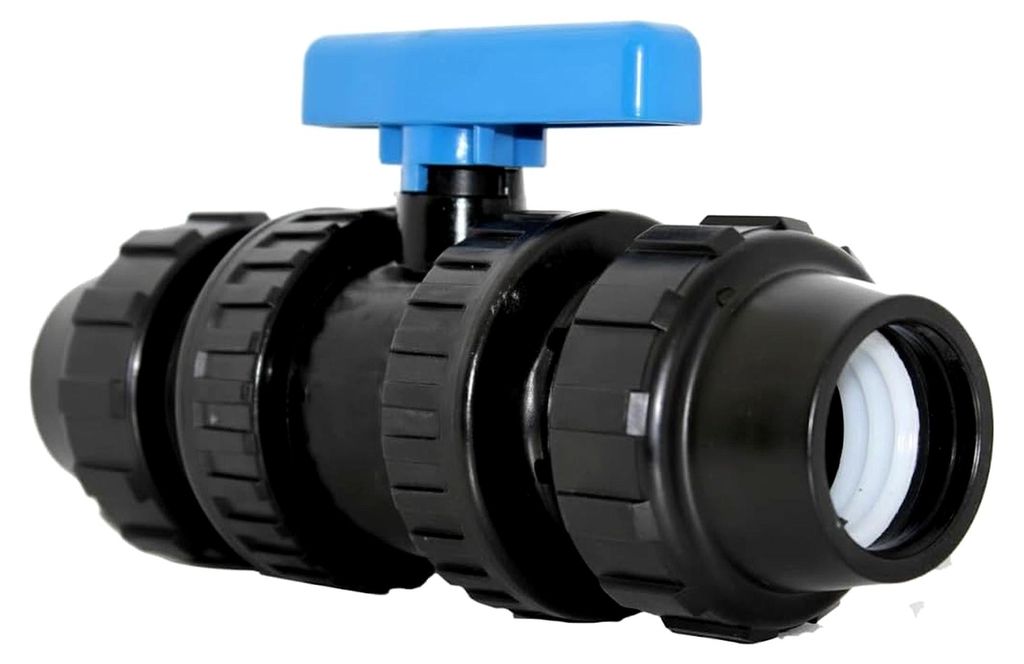 Wasserabsperrhahn 63 mm | PVC Kugelhahn 63 | Absperrhahn 63 mm | Kugelventil für Polyethylenrohr 63 | Fitting-Ventil für Bewässerungsrohre | Kug...