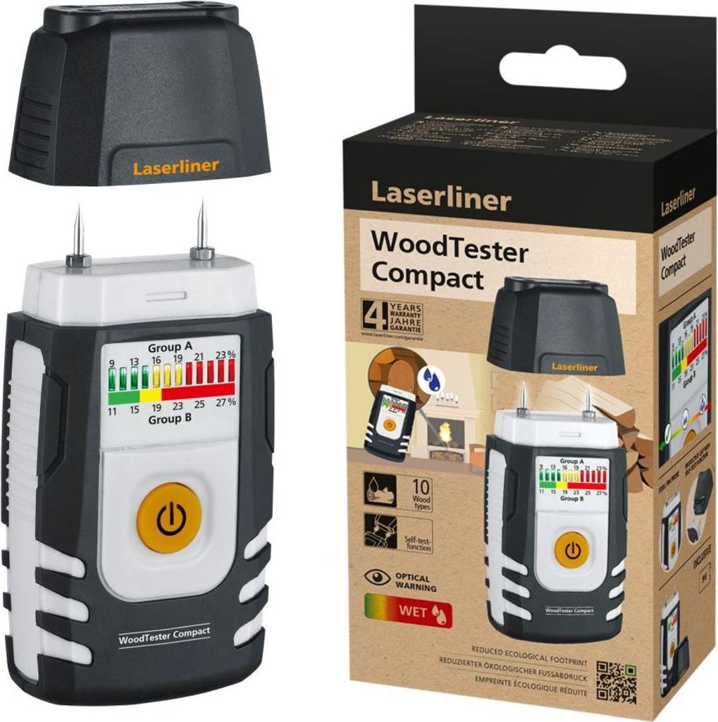 Laserliner WoodTester Compact Holzfeuchtemessgerät Produktbild 