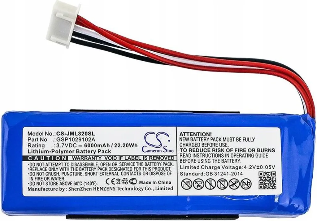 Batterie Rechargeable Li-Polymer pour Enceinte Portable JBL Charge 3 2016 - 2