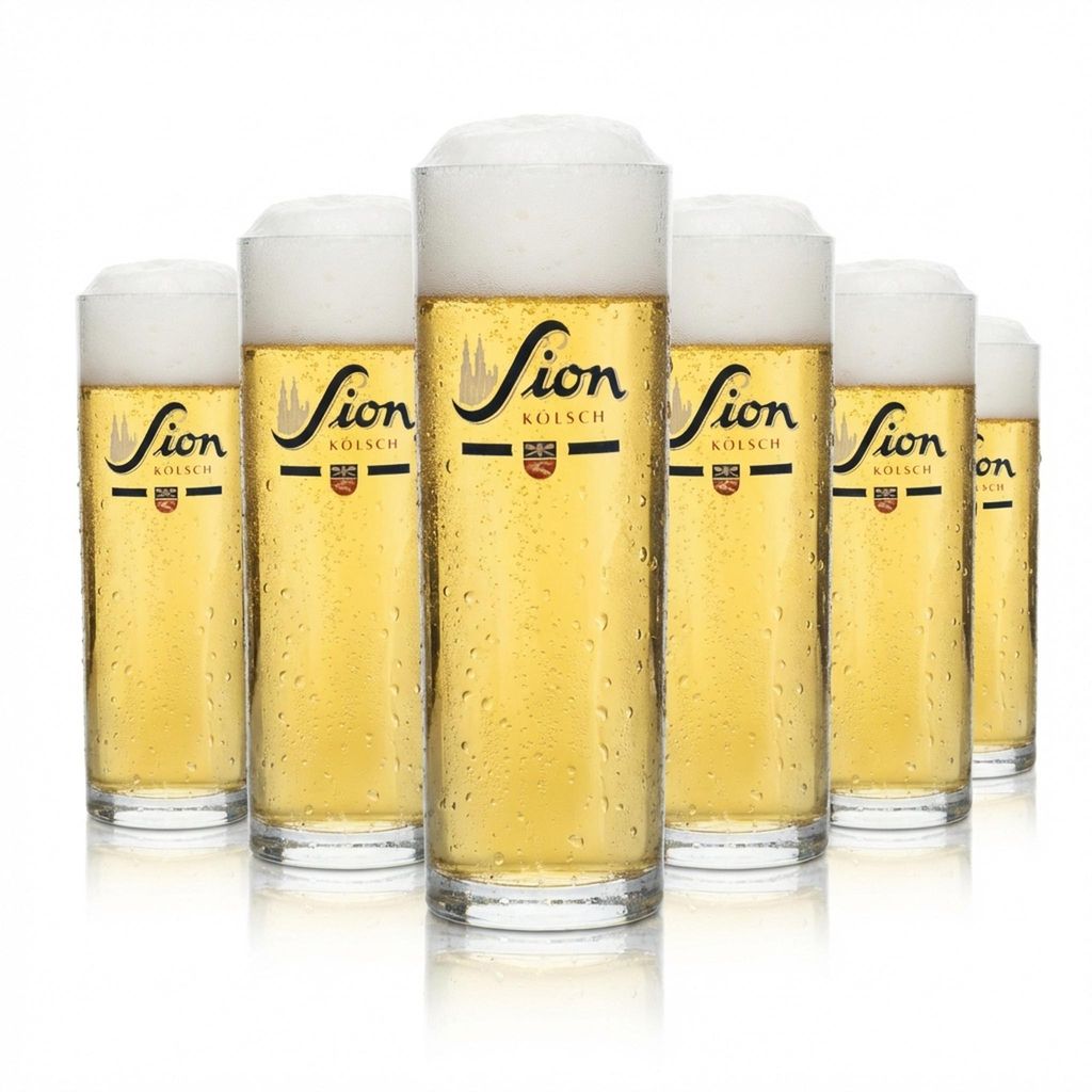 6x Sion Bier Glas 0,3l Kölsch Stange Gläser Tulpe Becher Produktbild 