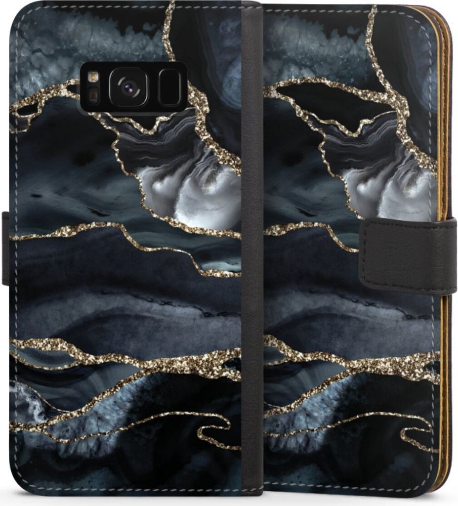 DeinDesign Klapphülle für Samsung Galaxy S8 Plus Handytasche Lederhülle Tasche Glitzer Look Marmor Trends