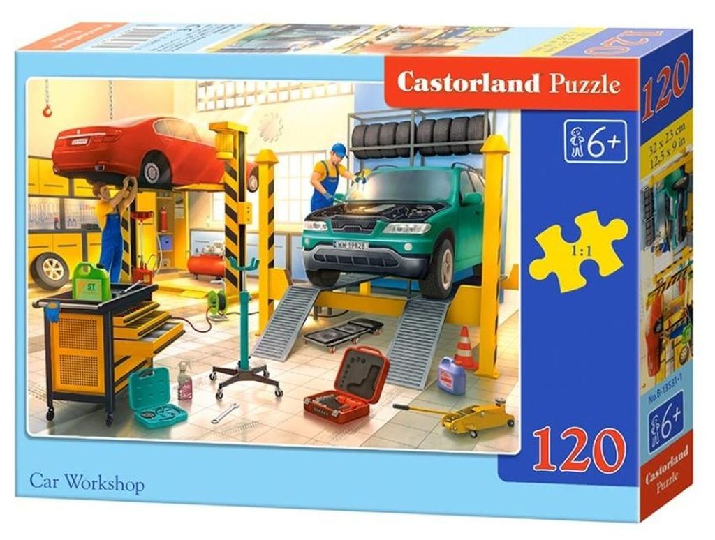 CASTORLAND Puzzle 120 Teile - Autowerkstatt Produktbild 