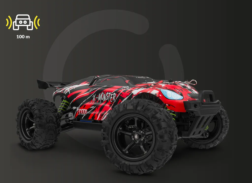 Voiture RC incassable 45 km/h X-Monster 3.5 avec 2 coques de rechange - 34