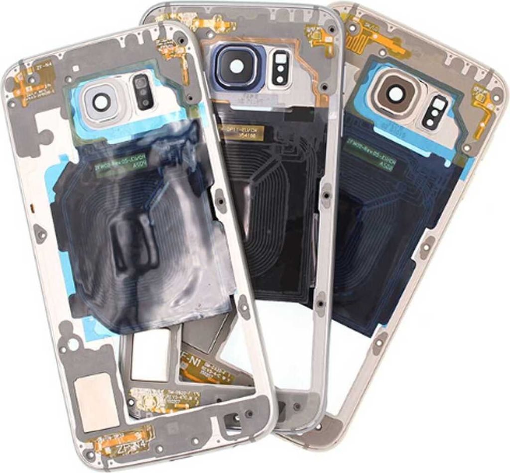Mittelrahmen für Samsung Galaxy S6 Edge G925, Farbe:Blau