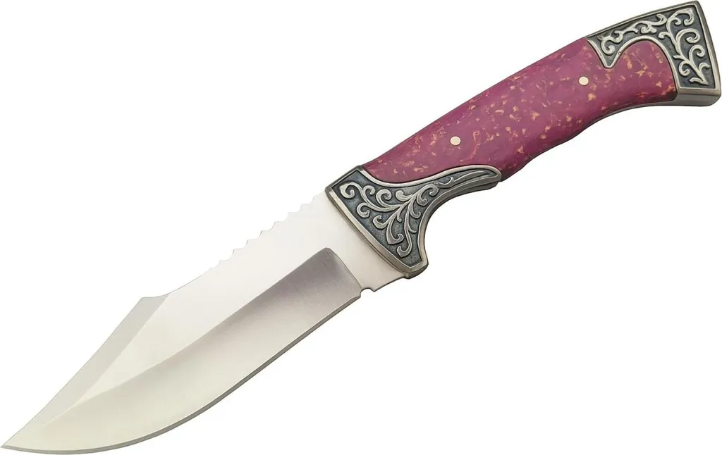 Couteau de chasse et survie Columbia KB3157 Violet - Acier Inoxydable