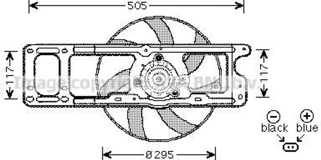 Ventilateur de Radiateur PRASCO RT7537 pour Clio 2 et Kangoo 7701043977