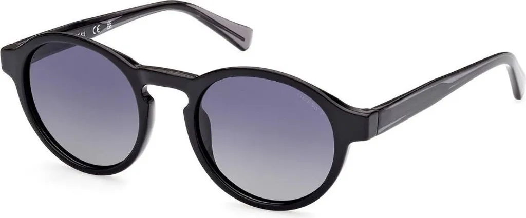 Guess Lunettes de soleil GU00049/01D noires avec logo doré branche