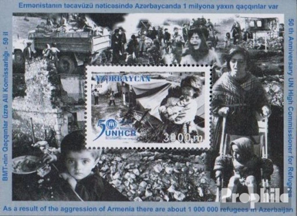 Briefmarken Aserbaidschan 2001 Mi Block45A (kompl.Ausg.) postfrisch UNHCR
