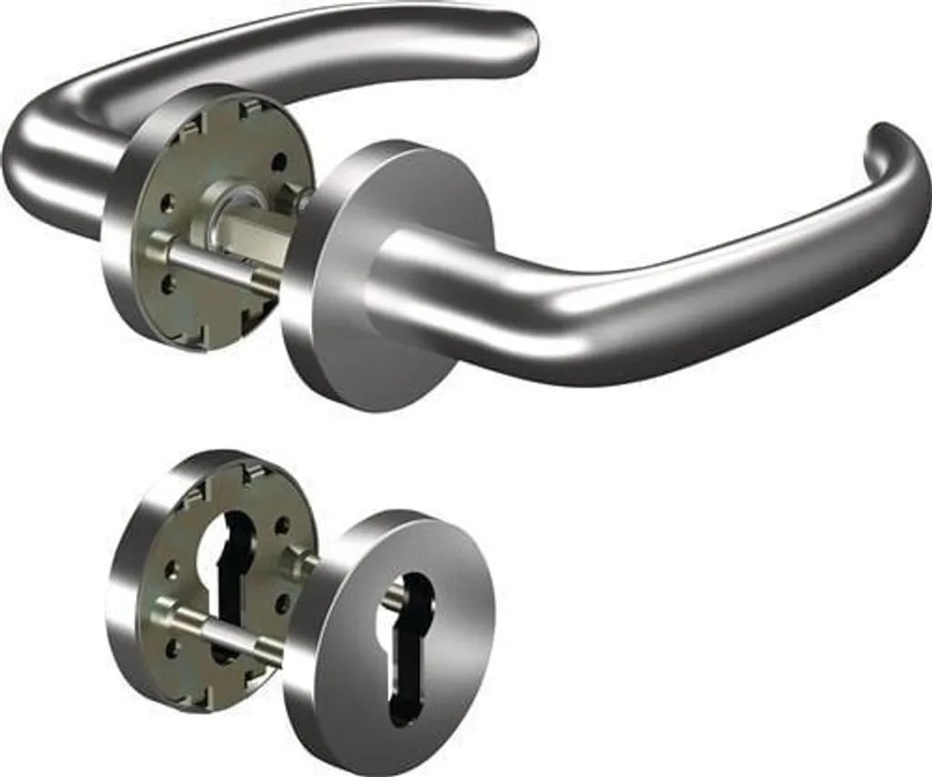 Poignée de porte blindée FS CORE+ en aluminium pour cylindre PZ
